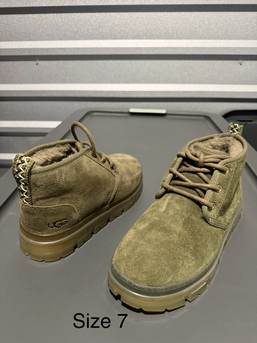 UGG Men's Olive Green Suede Chukka Boots